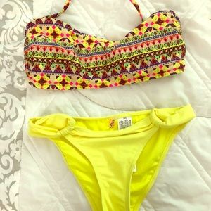 Yellow Aztec Print Bikini